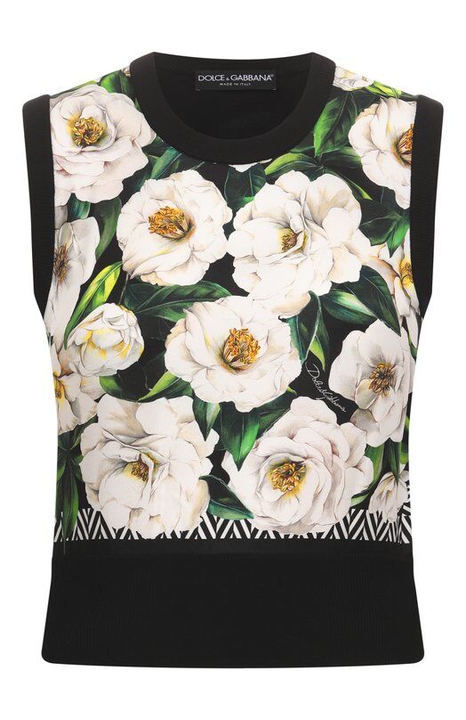 Шелковый топ Dolce & Gabbana FXT43T/JBSK9 фото 1