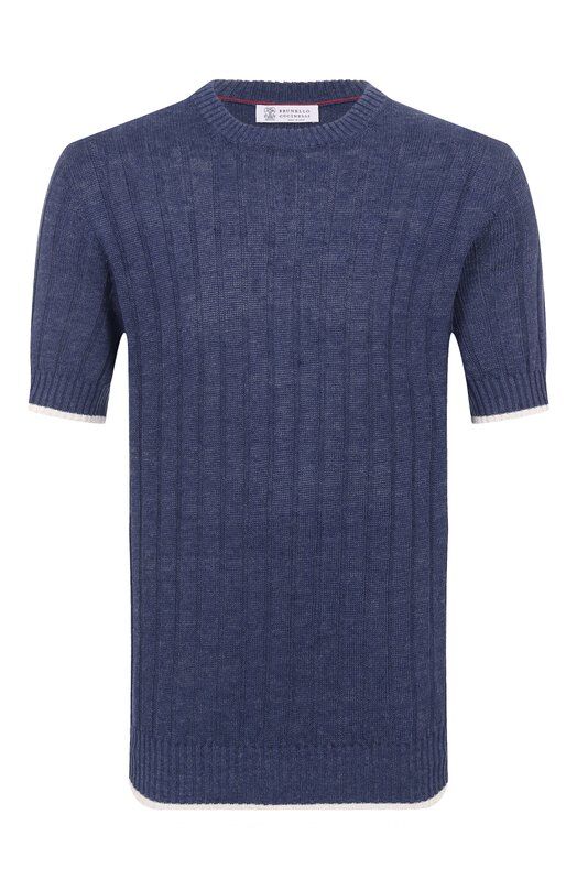 Джемпер изо льна и хлопка Brunello Cucinelli M2L707600 фото 1