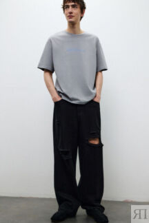 Джинсы baggy fit рваные befree