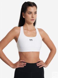 Спортивный топ бра Under Armour Heatgear Mid Padless, Белый