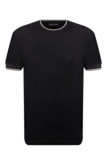 Футболка из хлопка и шелка Giorgio Armani