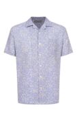 Рубашка из хлопка и льна Canali CSM3055/GL03520 фото 1