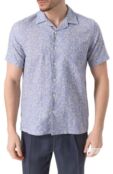 Рубашка из хлопка и льна Canali CSM3055/GL03520 фото 3