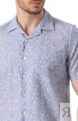 Рубашка из хлопка и льна Canali CSM3055/GL03520 фото 5