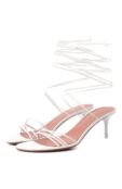 Кожаные босоножки Lori 60 Amina Muaddi L0RI LACE UP 60/NAPPA фото 1