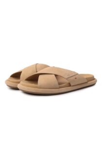 Замшевые шлепанцы Santoni