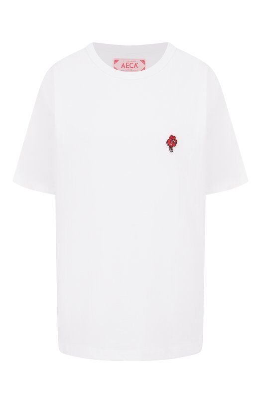 Хлопковая футболка AECA WHITE AWCMSSBDTTSST003C0.WHITE (XL) фото 1