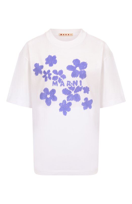 Хлопковая футболка Marni THJET49P09/USCX40 фото 1
