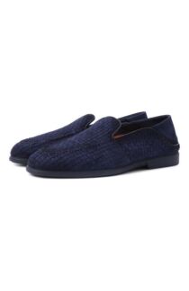 Замшевые лоферы Malibu Santoni