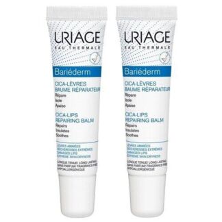 Uriage Набор бальзамов для губ Bariederm, 2 шт., белый