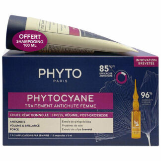 PHYTO Набор фитоциан сыворотка п/выпад волос для жен в амп+ шампунь 100 мл