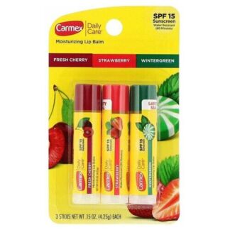Carmex Набор бальзамов для губ SPF 15 ассорти, 3 шт., бесцветный Carmex