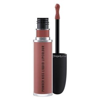 MAC жидкая помада для губ Powder Kiss, оттенок Over the Taupe MAC