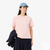 Женская футболка Lacoste Loose Fit из мягкого хлопка фото 1