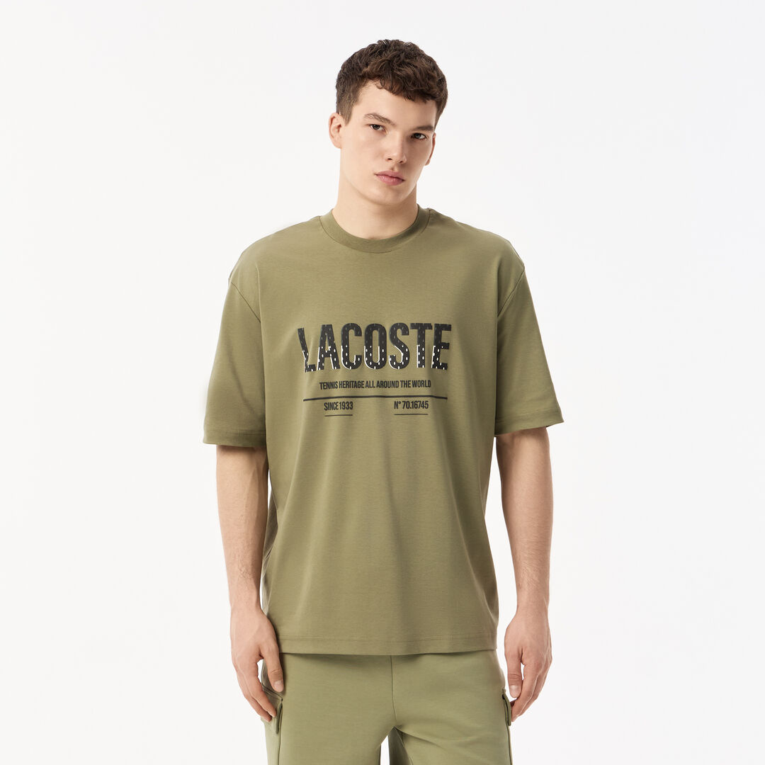Мужская футболка Lacoste из хлопка фото 1