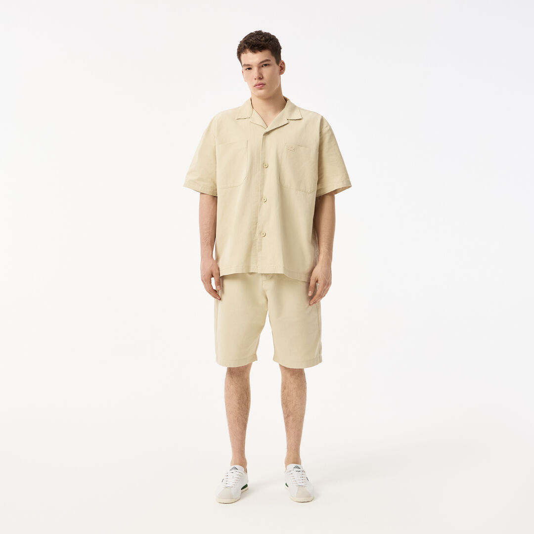 Мужские бермуды Lacoste из смеси хлопка и льна фото 1