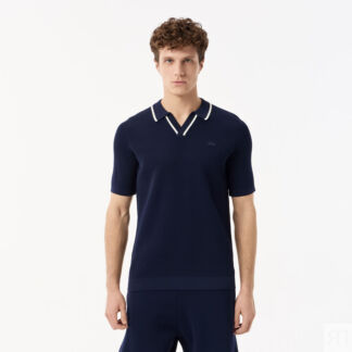 Мужское вязаное поло Lacoste из вискозы