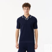 Мужское вязаное поло Lacoste из вискозы фото 1