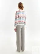 Жаккардовый свитер из вискозы и хлопка Pompa 4680662846022 фото 5