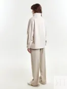 Куртка из пальтовой ворсовой ткани жемчужного цвета Pompa 4670167297214 фото 3