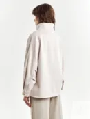 Куртка из пальтовой ворсовой ткани жемчужного цвета Pompa 4670167297214 фото 5
