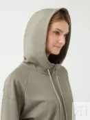 Толстовка женская с капюшоном оливкового цвета Pompa 4640307240035 фото 4
