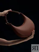 Сумка из натуральной кожи каштанового цвета Pompa 2005030998530 фото 3