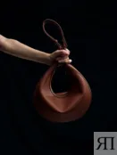 Сумка из натуральной кожи каштанового цвета Pompa 2005030998530 фото 4