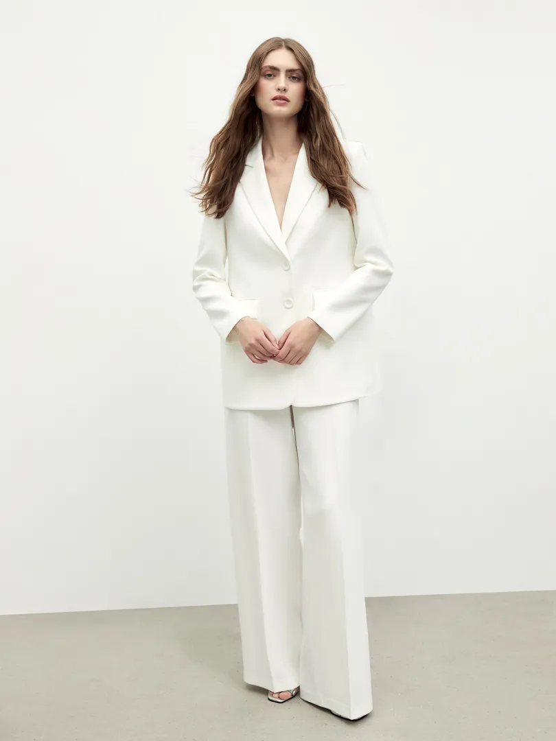 Расклешенные брюки на высокой посадке Pompa