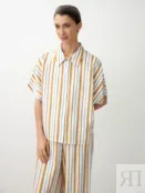 Блуза в полоску из вискозной ткани Pompa 4660380000562 фото 3
