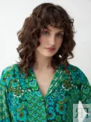 Блуза из вискозной ткани в ярком принте рукав 3/4 Pompa 4660370265179 фото 3
