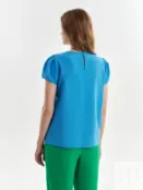 Блуза из блузочной ткани небесно-голубого цвета Pompa 4660380000708 фото 4