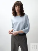 Свободная блуза с рукавом 3/4 из 100% вискозы Pompa 4680690342886 фото 1