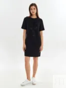 Платье черное из мягкого вискозного трикотажа Pompa 4680662845490 фото 1