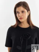 Платье черное из мягкого вискозного трикотажа Pompa 4680662845490 фото 2