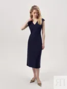 Трикотажное приталенное платье из хлопка Pompa 4680662845643 фото 4