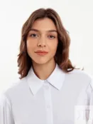 Хлопковая белая рубашка с рукавами-фонариками Pompa 4660370264660 фото 3