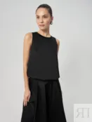 Блуза из костюмной ткани с матовым блеском из 100% вискозы Pompa 4640345509866 фото 3