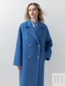 Демисезонное шерстяное пальто с мембраной синее Pompa 4640266402987 фото 3