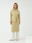 Непромокаемый двубортный тренч цвета охра Pompa 4660134402574 фото 1