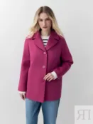 Яркое полупальто из шерсти цветочный розовый Pompa 4640266403632 фото 4