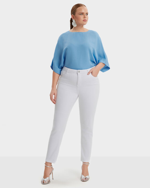 Джинсы облегающего кроя с высокой посадкой