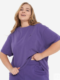 Футболка женская Demix, Plus Size, Фиолетовый