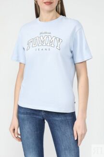 Футболка хлопковая с логотипом Tommy Jeans