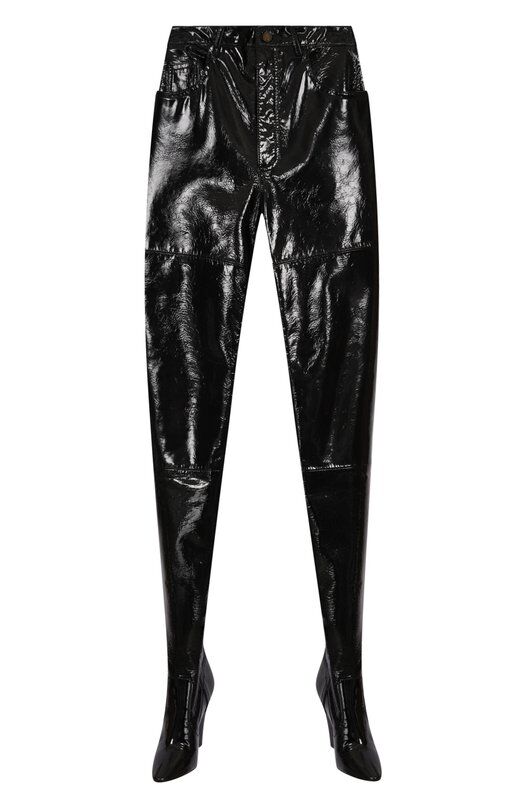 Кожаные брюки Saint Laurent фото 1