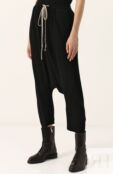Кашемировые брюки с заниженной линией шага Rick Owens фото 3