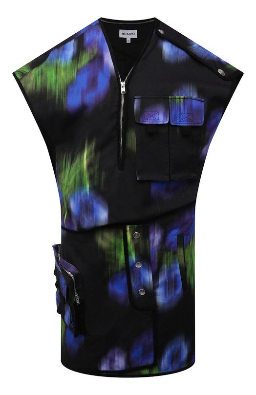 Платье из хлопка и льна Kenzo фото 1