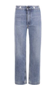 Укороченные джинсы прямого кроя с потертостями Rag and Bone