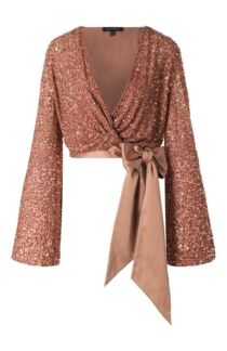 Топ с  отделкой пайетками Jenny Packham
