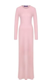 Однотонное платье-макси из кашемира Ralph Lauren